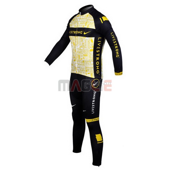 Maglia Livestrong manica lunga 2012 giallo e nero - Clicca l'immagine per chiudere