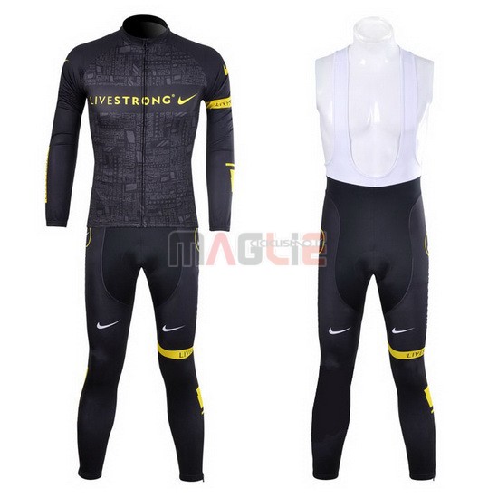 Maglia Livestrong manica lunga 2012 nero e giallo