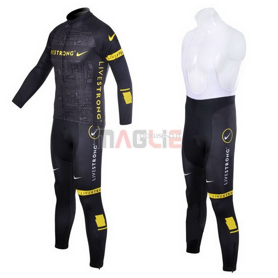 Maglia Livestrong manica lunga 2012 nero e giallo