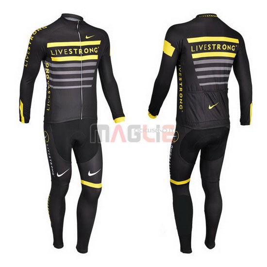 Maglia Livestrong manica lunga 2013 nero e giallo - Clicca l'immagine per chiudere