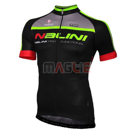 Maglia Nalini manica corta 2015 nero e verde