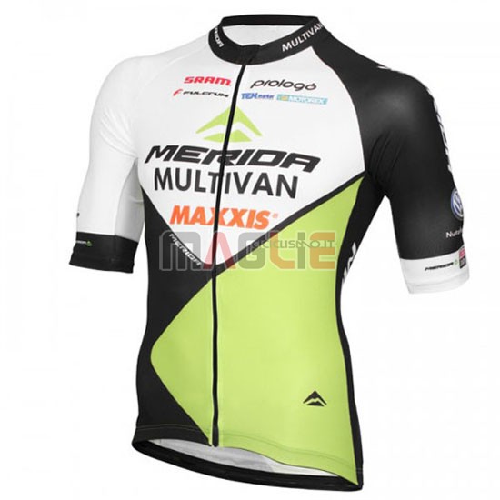 Maglia Merida manica corta 2016 bianco e verde - Clicca l'immagine per chiudere