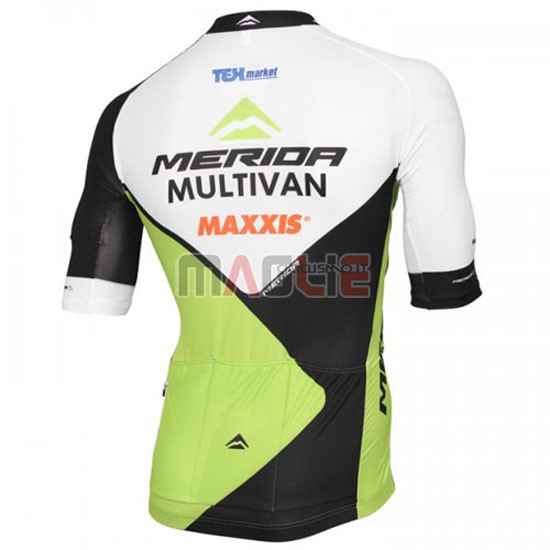 Maglia Merida manica corta 2016 bianco e verde