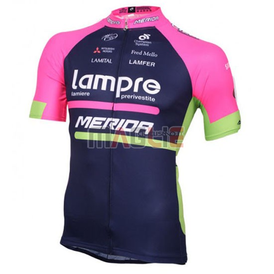 Maglia Merida manica corta 2016 blu e fuxia