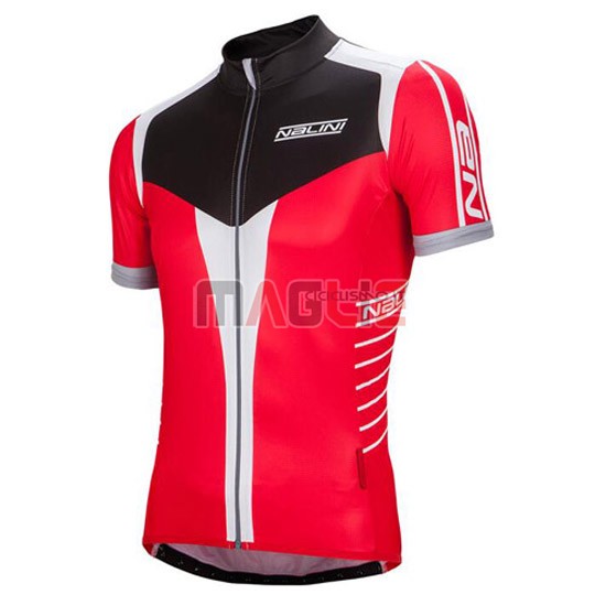 Maglia Nalini manica corta 2016 rosso e nero