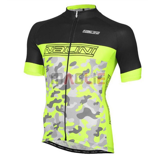 Maglia Nalini manica corta 2016 verde e nero