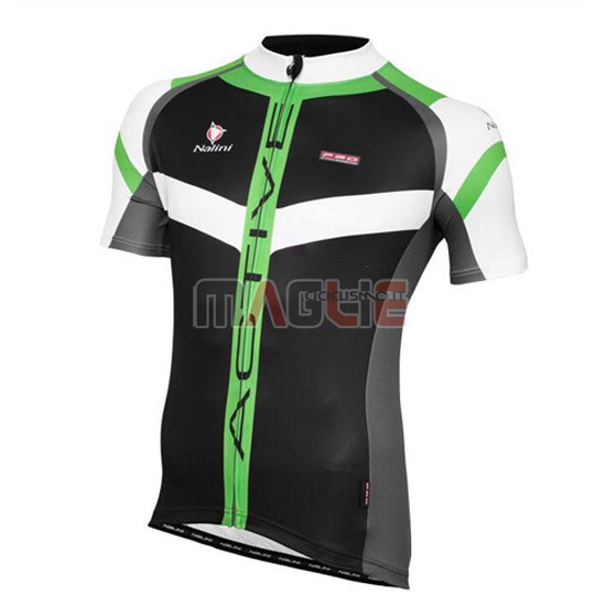 Maglia Nalini manica corta 2016 verde nero