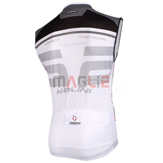 Gilet antivento Nalini 2015 bianco e nero