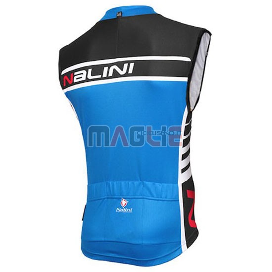 Gilet antivento Nalini 2015 nero e blu