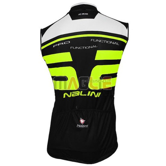 Gilet antivento Nalini 2015 nero e giallo