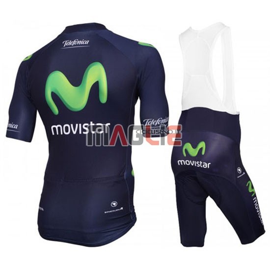 Maglia Movistar manica corta 2016 verde e blu