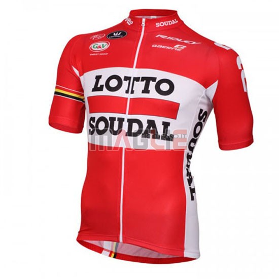 Maglia Lotto manica corta 2016 bianco e rosso