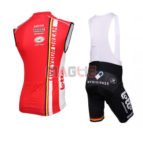 Gilet antivento Lotto 2016 rosso e bianco