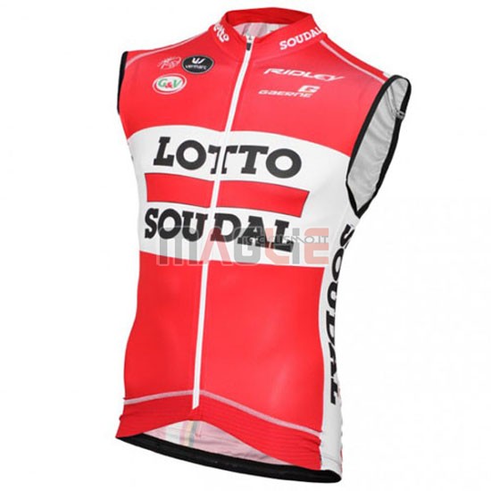 Gilet antivento Lotto 2016 rosso e bianco