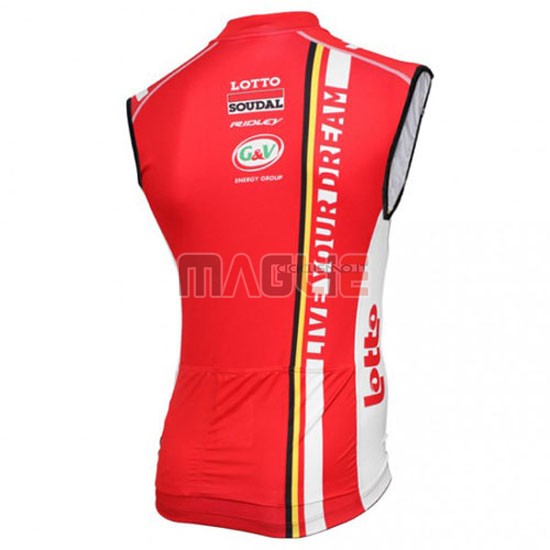 Gilet antivento Lotto 2016 rosso e bianco