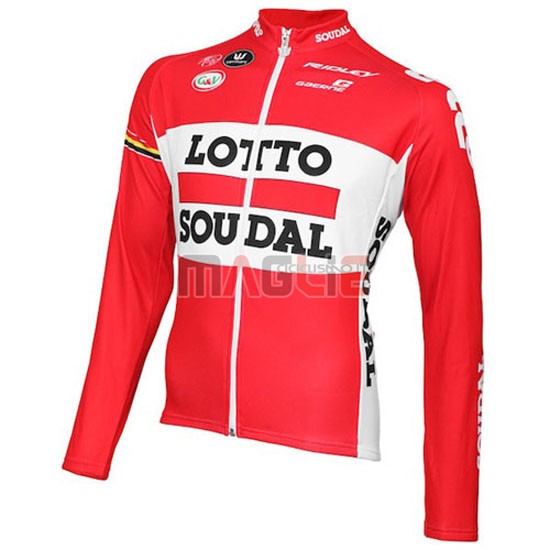 Maglia Lotto manica lunga 2016 bianco e rosso