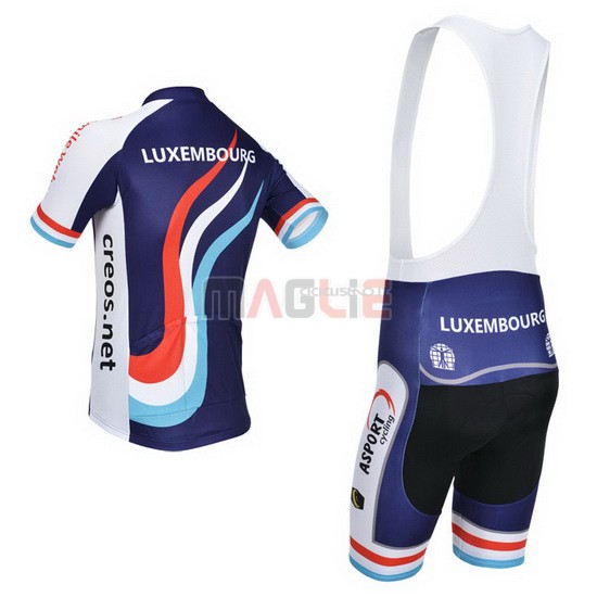 Maglia Luxembourg manica corta 2013 bianco e blu