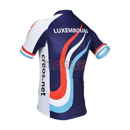 Maglia Luxembourg manica corta 2013 bianco e blu