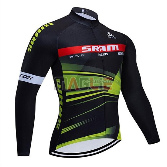 Maglia Sram Manica Lunga 2019 Nero Verde - Clicca l'immagine per chiudere