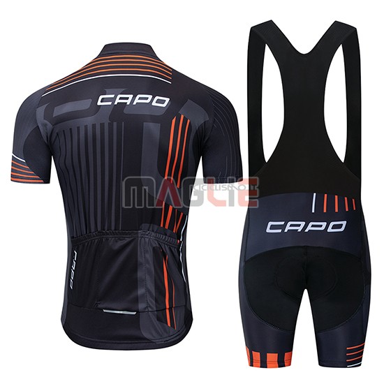 Maglia Capo Manica Corta 2018 Nero Grigio Arancione