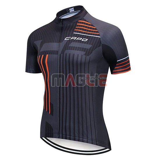 Maglia Capo Manica Corta 2018 Nero Grigio Arancione