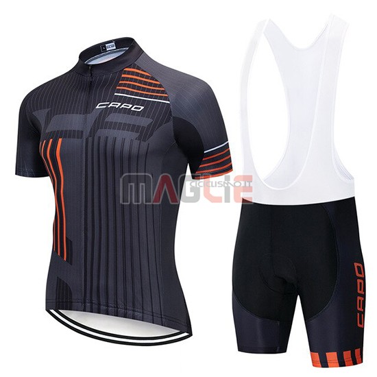 Maglia Capo Manica Corta 2018 Nero Grigio Arancione