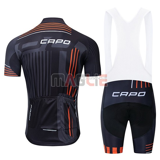 Maglia Capo Manica Corta 2018 Nero Grigio Arancione