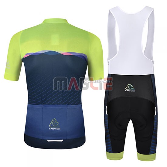 Maglia Chomir Manica Corta 2019 Verde Spento Blu - Clicca l'immagine per chiudere