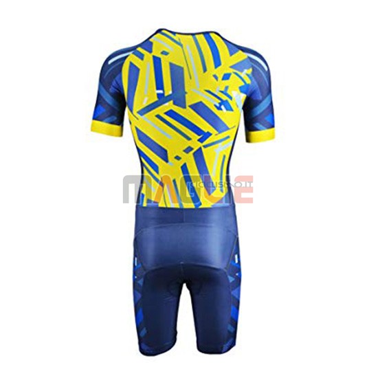 Maglia Emonder-Triathlon Manica Corta 2019 Blu Giallo