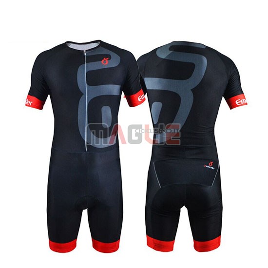 Maglia Emonder-Triathlon Manica Corta 2019 Nero Rosso