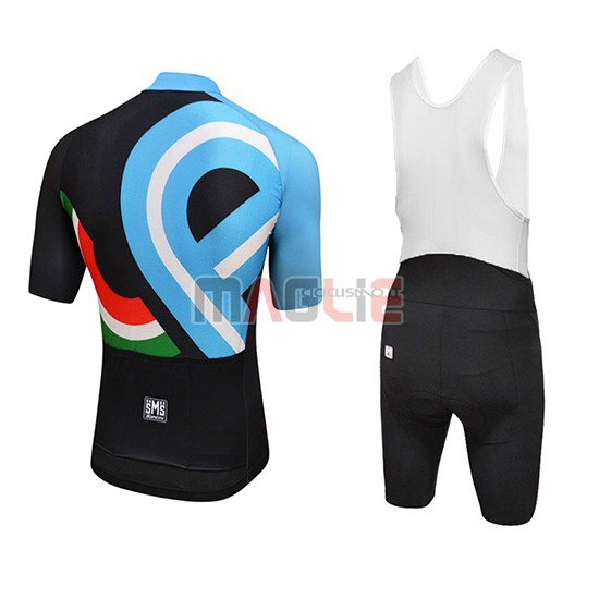 2018 Maglia Bici Amore Mio Manica Corta Nero e Blu