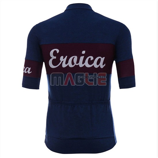 2018 Maglia Eroica Vino Manica Corta Spento Blu - Clicca l'immagine per chiudere