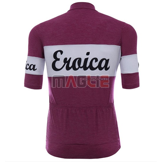 2018 Maglia Eroica Vino Manica Corta Spento Rosso - Clicca l'immagine per chiudere