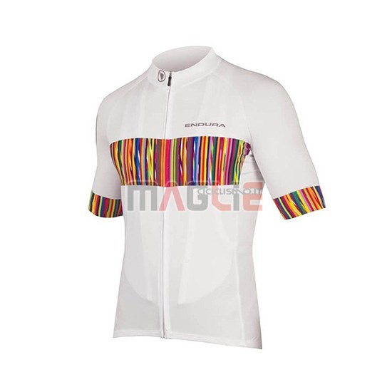 Maglia Endura Graphics Pinstripe Manica Corta 2018 Bianco