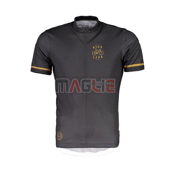 Maglia Maloja PushbikersM Manica Corta 2018 Nero Giallo