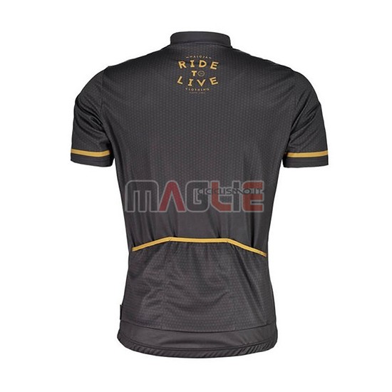 Maglia Maloja PushbikersM Manica Corta 2018 Nero Giallo