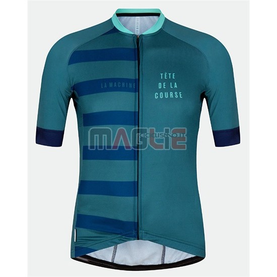 Maglia Tete de La Course Manica Corta 2018 Verde Blu