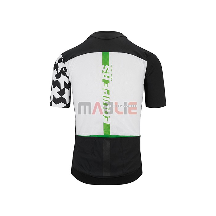 Maglia Assos Manica Corta 2021 Nero Bianco Verde