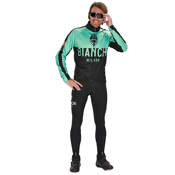 2017 Maglia Bianchi Milano ML verde e nero