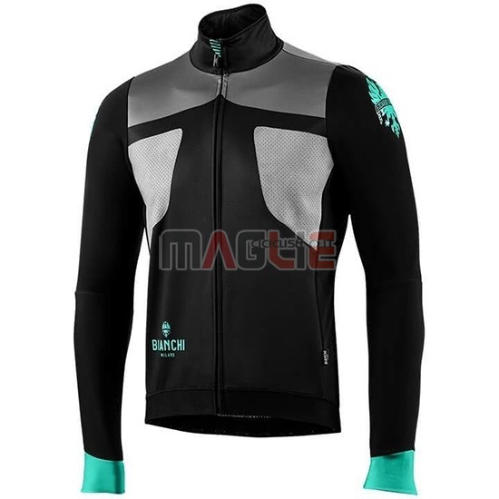 Maglia Bianchi Manica Lunga 2019 Celeste Nero