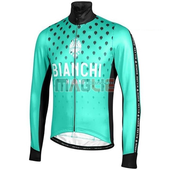 Maglia Bianchi Milano FT Manica Lunga 2019 Blu Nero