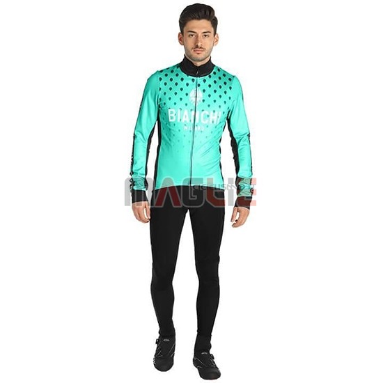 Maglia Bianchi Milano FT Manica Lunga 2019 Blu Nero