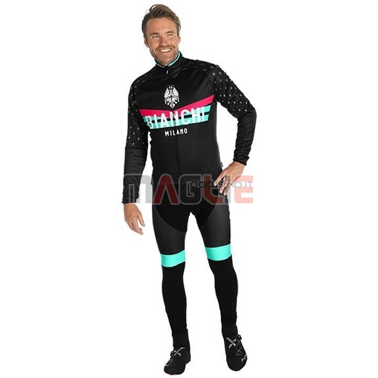 Maglia Bianchi Milano PB Manica Lunga 2019 Nero Rosso