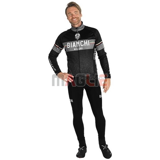 Maglia Bianchi Milano XD Manica Lunga 2019 Nero Grigio