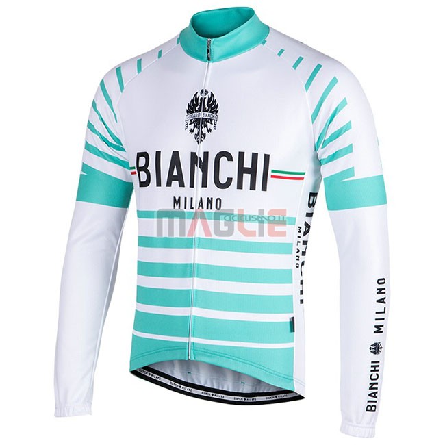 Maglia Bianchi Milano Nalles Manica Lunga Azzurro Bianco