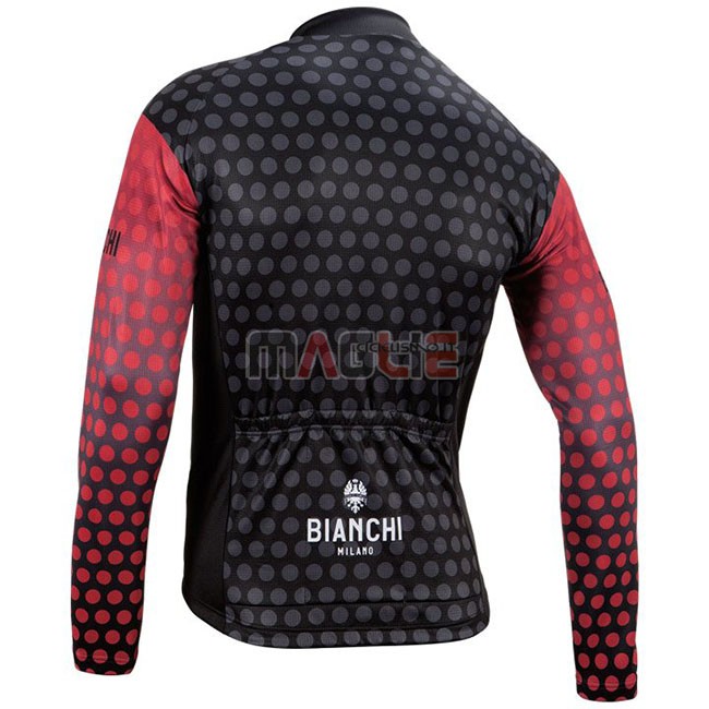 Maglia Bianchi Milano Petroso Manica Lunga Nero Rosso