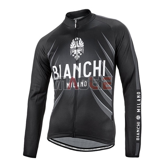 Maglia Bianchi manica lunga 2016 nero e bianco
