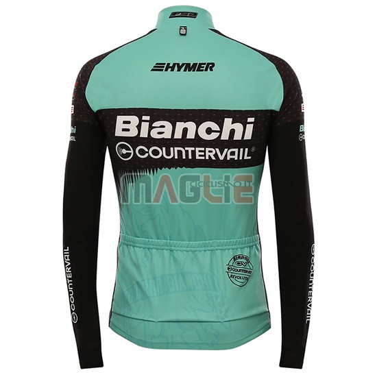 Maglia Bianchi manica lunga 2016 nero e verde