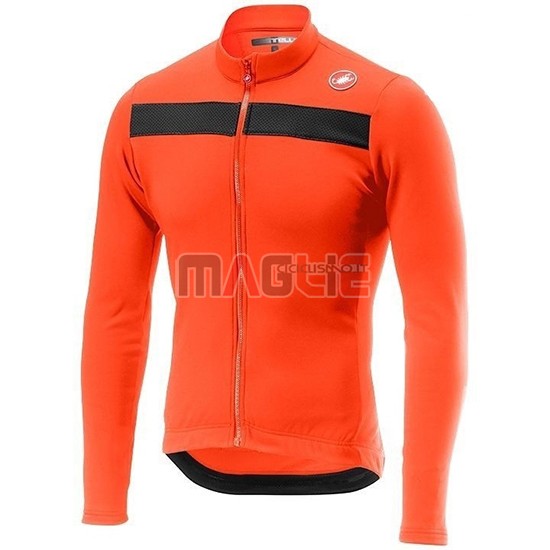 Maglia Castelli Puro 3 Manica Lunga 2019 Arancione Nero
