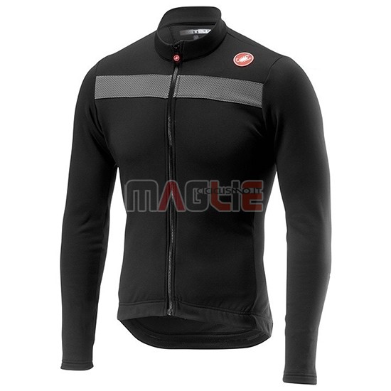 Maglia Castelli Puro 3 Manica Lunga 2019 Grigio Nero